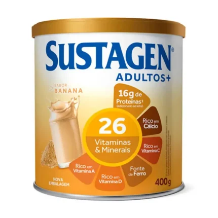 Complemento Alimentar Sustagen Adultos+ Sabor Banana 400g
