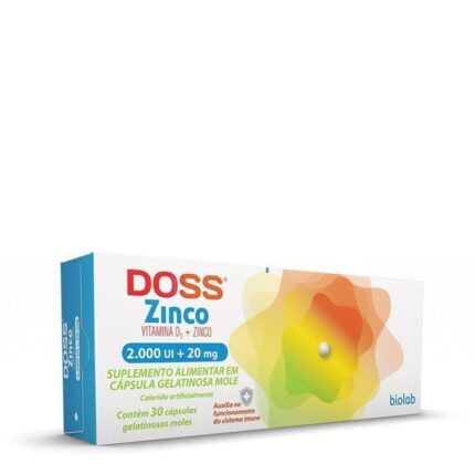 Doss Zinco 2000 UI + 20 mg 30 cápsulas Biolab