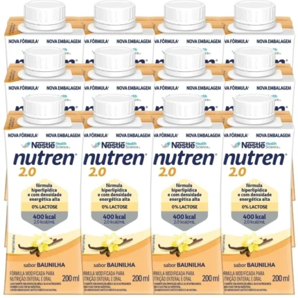 Nutrição Enteral E Oral Nutren 2.0 Baunilha 200Ml 12 Unidades